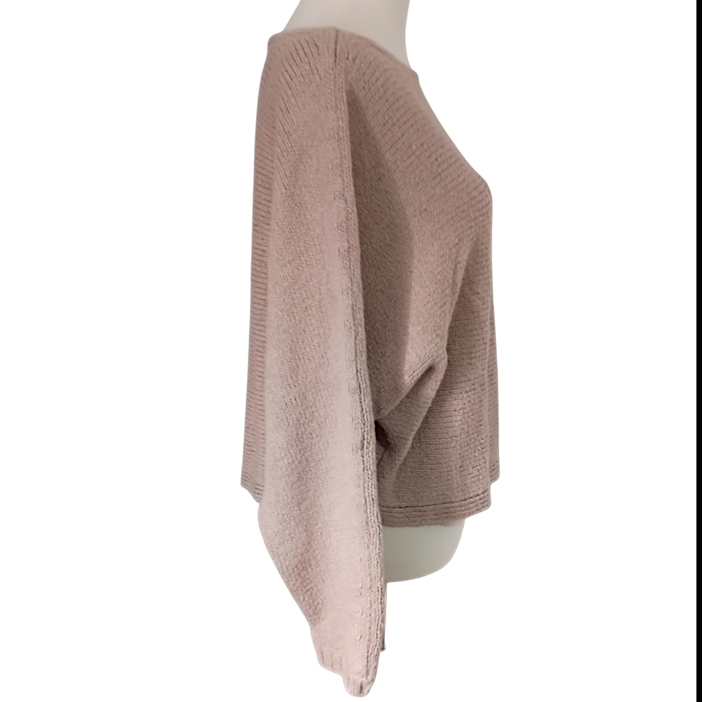 Abercrombie & Fitch Dolman Sweater S/M Relaxed Boatneck Batwing Sleeves Beige‎ - Picture 2 of 16